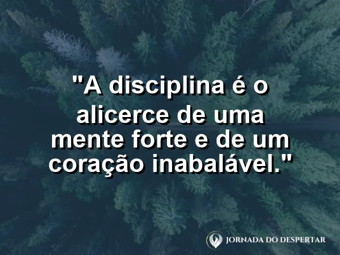 Templo de mármore sob tempestade de areia com frase sobre alicerce e mente forte.