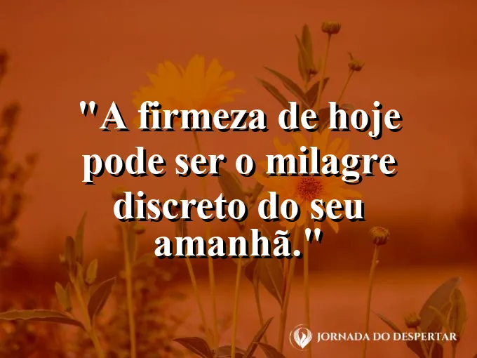Imagem com frase sobre força de vontade construindo o amanhã.
