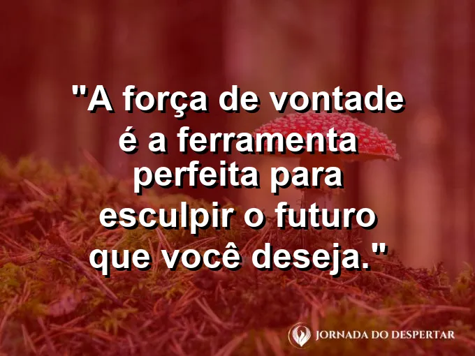 Escultor trabalhando em uma figura humana saindo da pedra com frase sobre esculpir o futuro.