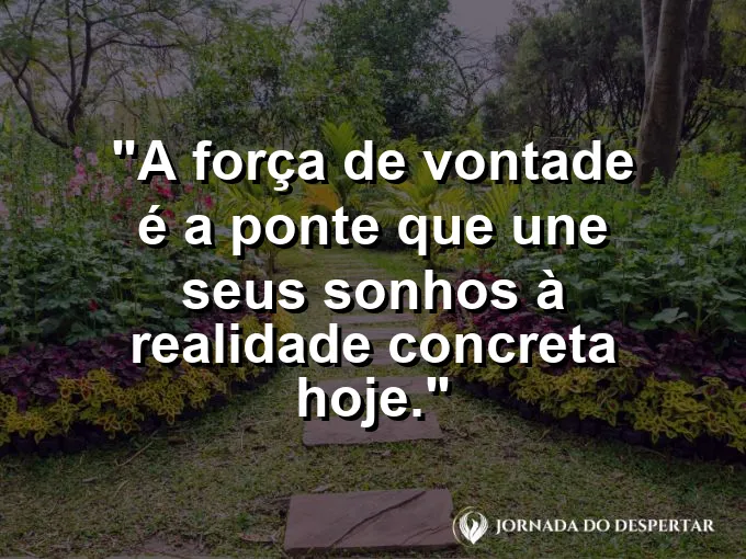 Imagem de uma ponte moderna unindo dois penhascos com frase sobre sonhos e realidade.