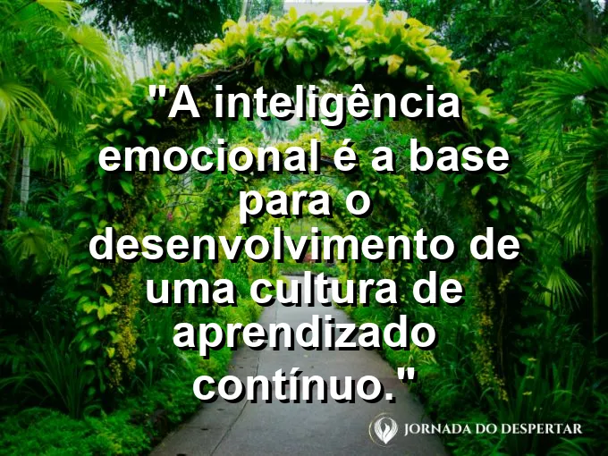 Livro aberto com uma planta crescendo de dentro com frase sobre cultura de aprendizado e inteligência.