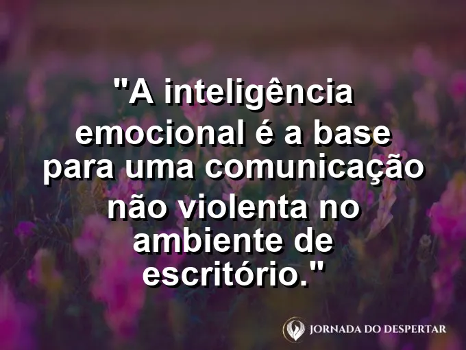 Duas nuvens de conversa se encaixando suavemente com frase sobre comunicação não violenta.