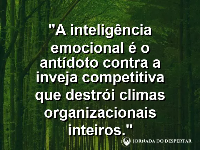 Duas pessoas brindando com copos de água e sorrindo com frase sobre inveja e cooperação.