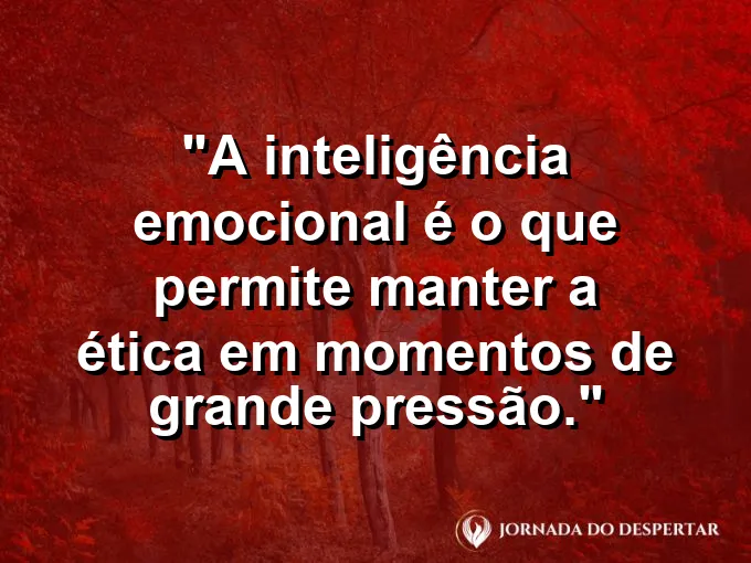 Balança equilibrada sobre uma mesa de escritório com frase sobre ética e pressão emocional.