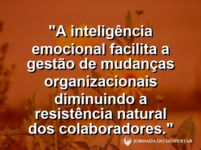 Barco navegando em águas calmas após uma curva com frase sobre gestão de mudanças e resistência.