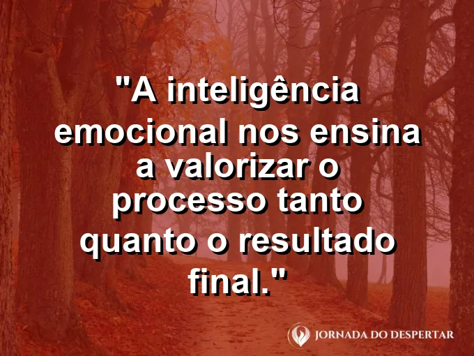 Caminho florido que leva a um troféu de ouro com frase sobre processo e resultado.