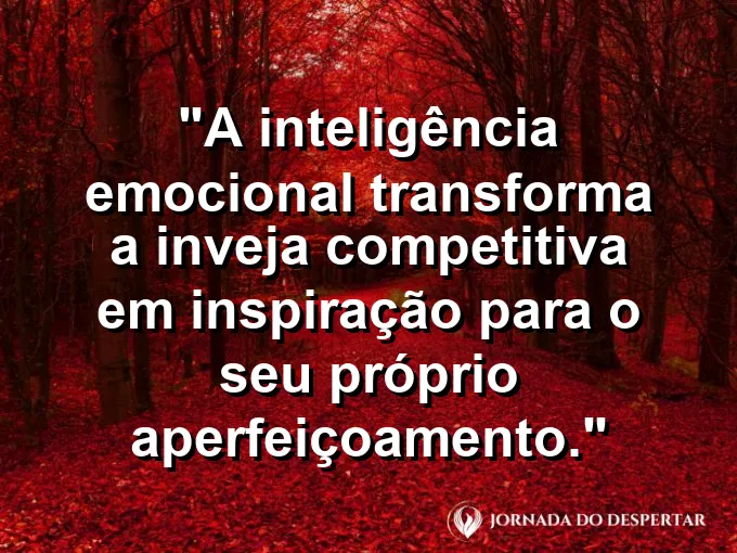 Escada onde uma pessoa ajuda a outra a subir com frase sobre inspiração e inveja.