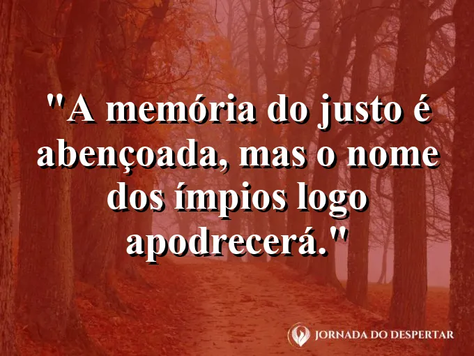 Nome escrito em um livro antigo de ouro com frase sobre a memória do justo.