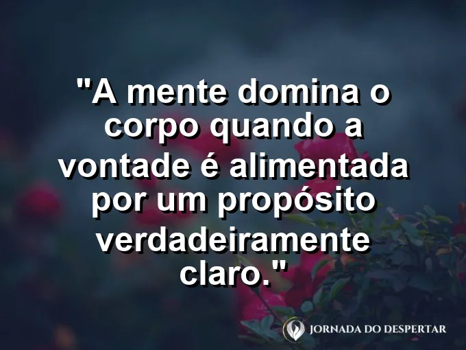 Silhueta humana com luz no centro do peito e frase sobre propósito.
