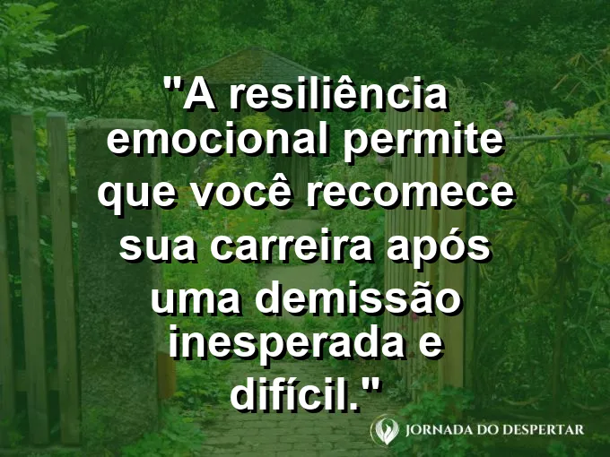 Planta brotando em um vaso novo após o antigo quebrar com frase sobre recomeço de carreira.