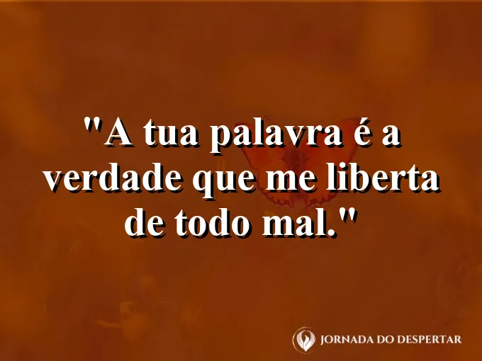 Chave de ouro sobre uma Bíblia antiga com frase sobre a palavra que liberta o homem.