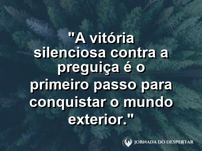 Despertador ao lado de um par de tênis com frase sobre vencer a preguiça.
