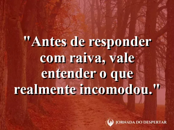 Imagem com frase sobre autocontrole emocional no ambiente profissional.