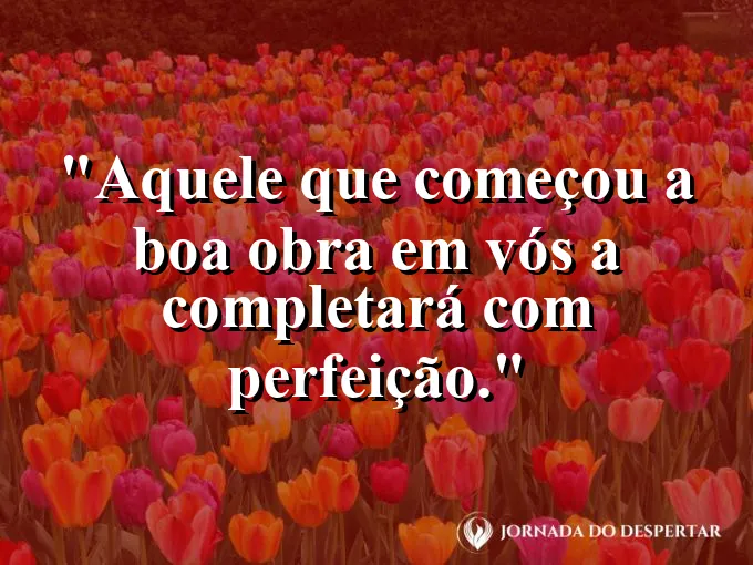 Escultor trabalhando em uma peça de mármore com frase sobre a obra completa de Deus hoje sempre.