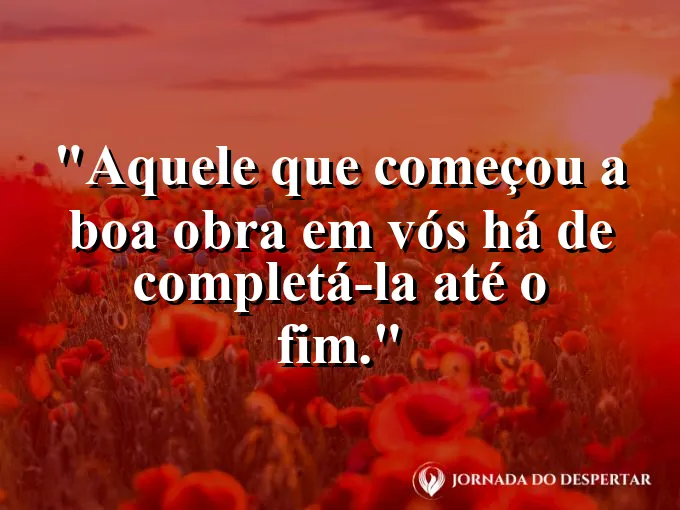 Escultor trabalhando em uma peça de mármore com frase sobre obra completa.