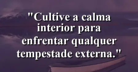 “Cultive a calma interior para enfrentar qualquer tempestade externa.”