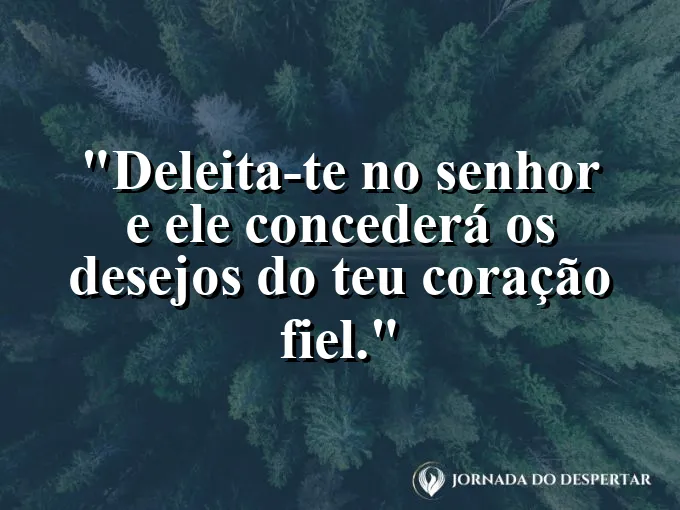 Coração esculpido em nuvem no céu azul com frase sobre agradar-se de Deus e desejos.
