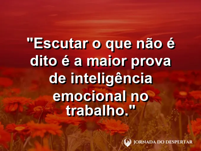Par de olhos atentos desenhados em estilo minimalista com frase sobre escuta emocional.