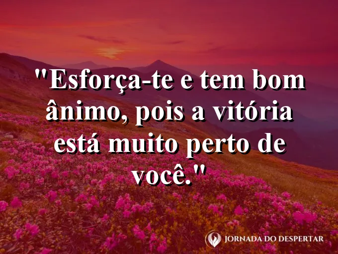 Corredor ofegante vendo a linha de chegada com frase de incentivo e força no Senhor.