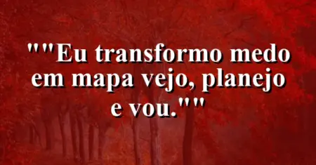 “Eu transformo medo em mapa: vejo, planejo e vou.”