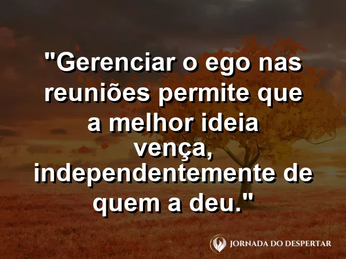 Peça de xadrez branca em destaque sob luz suave com frase sobre gerir o ego no trabalho.