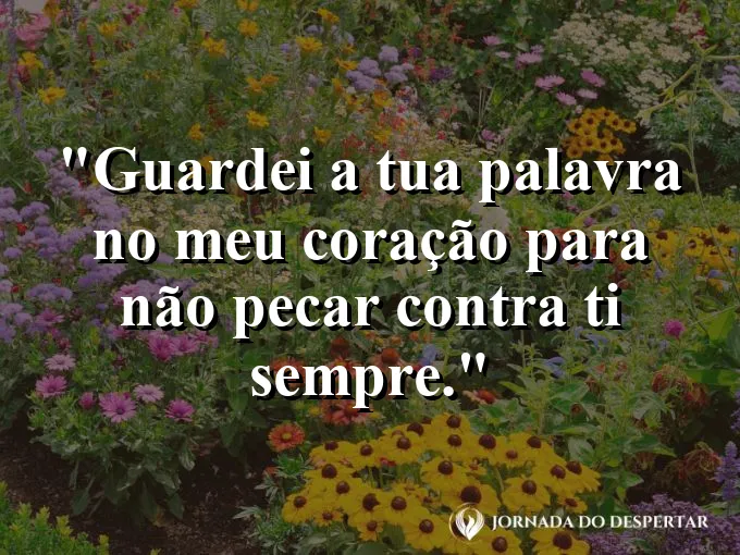 Coração de pedra transformando-se em carne com frase sobre a guarda da palavra de Deus.
