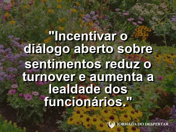 Pessoas sentadas em círculo conversando com frase sobre diálogo e lealdade.
