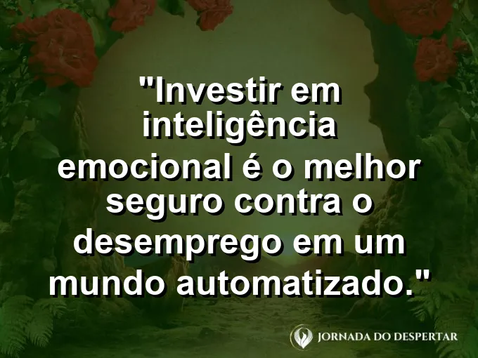 Mão humana e mão robótica se tocando com frase sobre seguro contra o desemprego.