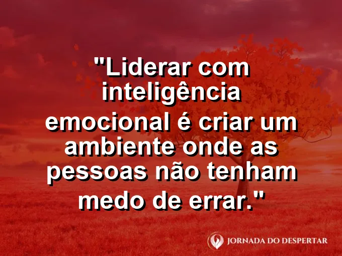Mão segurando uma rede de proteção sob uma pessoa que salta com frase sobre medo do erro.