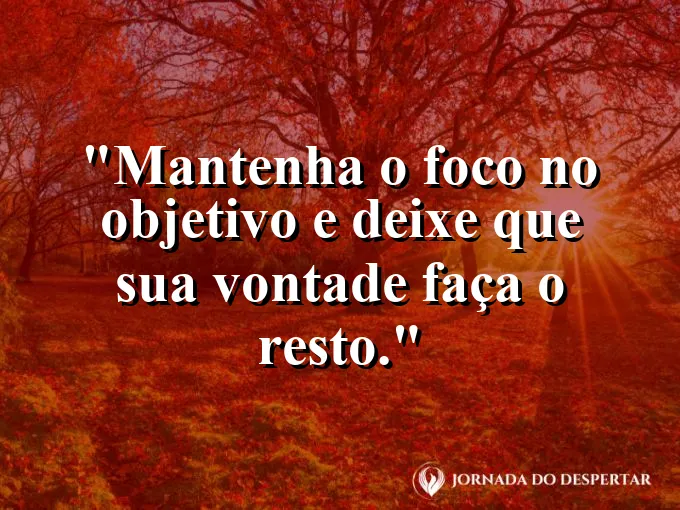 Alvo de arco e flecha com uma flecha no centro e frase sobre foco e vontade.
