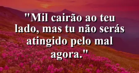 “Mil cairão ao teu lado, mas tu não serás atingido pelo mal agora.”