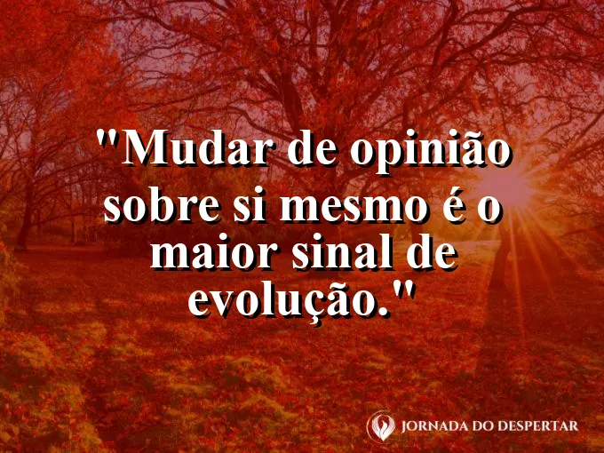 Borboleta saindo do casulo com frase sobre mudança interna.