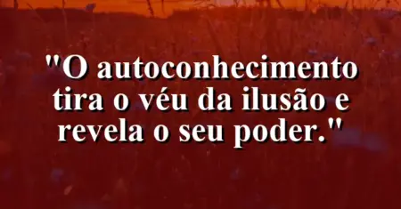 O autoconhecimento tira o véu da ilusão e revela o seu poder.