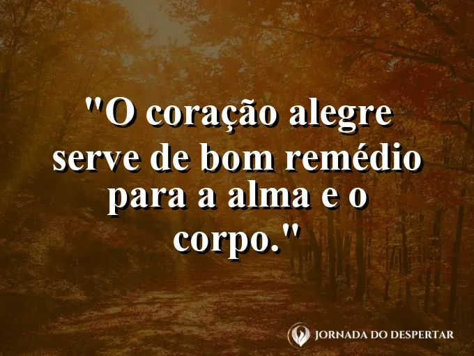 Pessoa sorrindo livremente em um parque ensolarado com frase de motivação e alegria no Senhor.