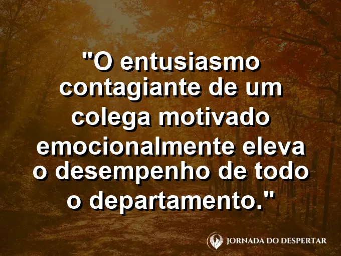 Lâmpada brilhante no centro de outras apagadas com frase sobre entusiasmo e desempenho.