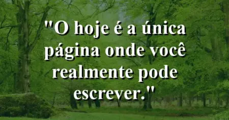 O hoje é a única página onde você realmente pode escrever.