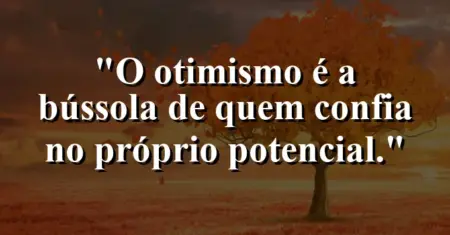 O otimismo é a bússola de quem confia no próprio potencial.