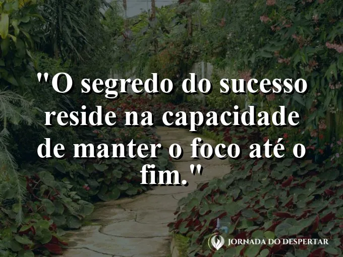 Lente de câmera focando em um ponto distante com frase sobre foco.