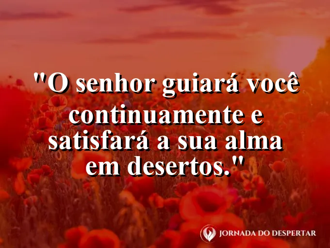 Oásis com água azul no meio das dunas com frase sobre guia contínua nos desertos.