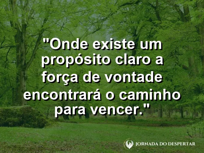 Bússola apontando para uma estrela brilhante com frase sobre propósito e vitória.