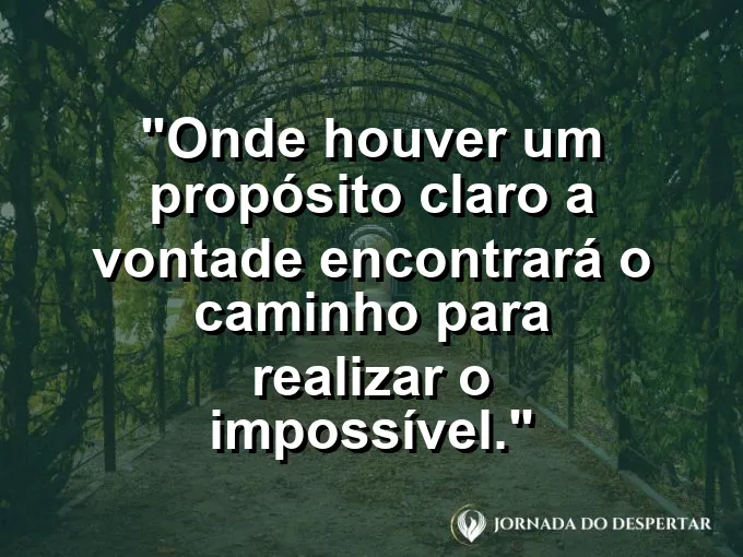 Farol iluminando uma rota marítima segura com frase sobre propósito e vontade.