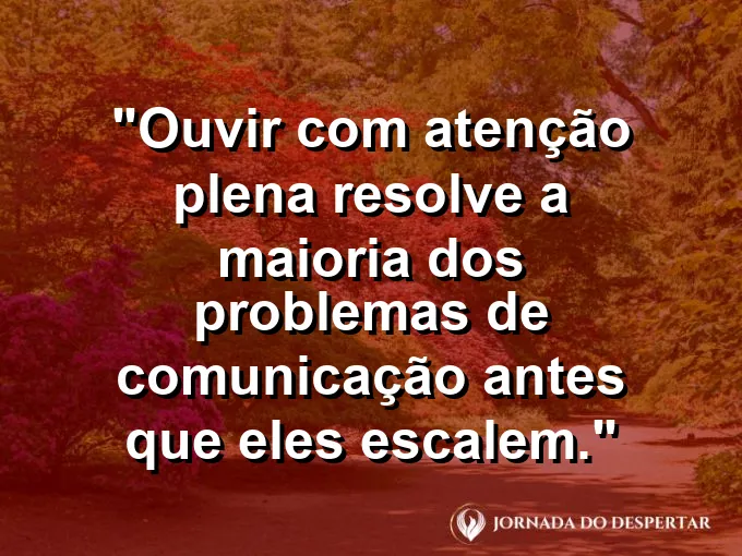 Dois copos de café com fumaça formando um elo de ligação e frase sobre atenção plena.