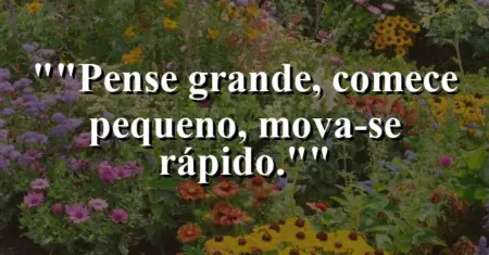 “Pense grande, comece pequeno, mova-se rápido.”