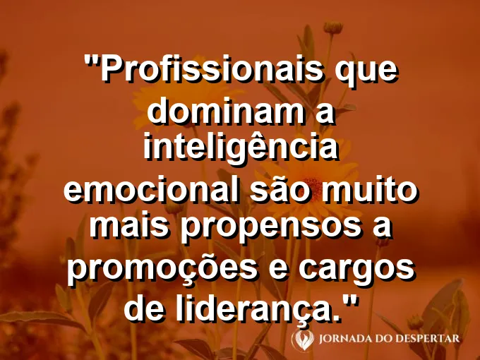 Escada corporativa com uma luz brilhando no topo com frase sobre promoções e emoções.