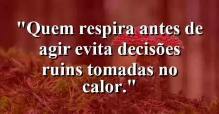 “Quem respira antes de agir evita decisões ruins tomadas no calor.”