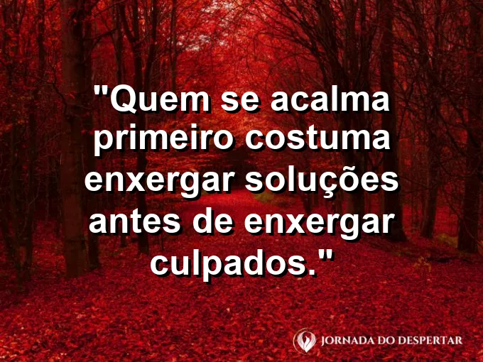 Imagem com frase sobre enxergar soluções com inteligência emocional.