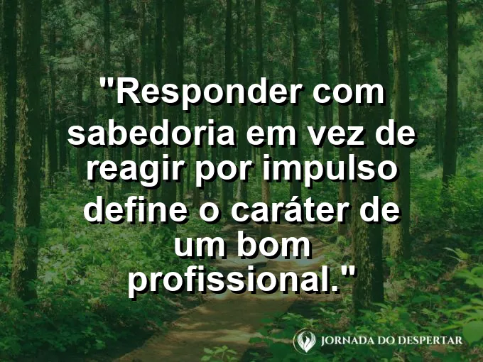 Mão escrevendo em um diário de bordo com frase sobre sabedoria e impulso.