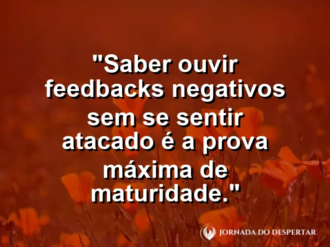 Escudo de vidro que deixa passar apenas a luz da informação com frase sobre feedback negativo.