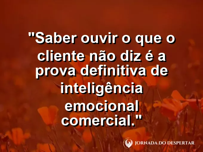 Lupa focada em uma nota musical flutuando em uma conversa com frase sobre inteligência emocional comercial.