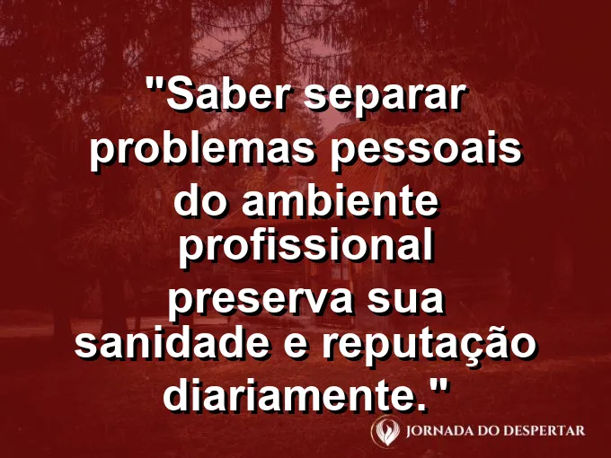 Pessoa trocando de roupa em vestiário com frase sobre problemas pessoais e sanidade.